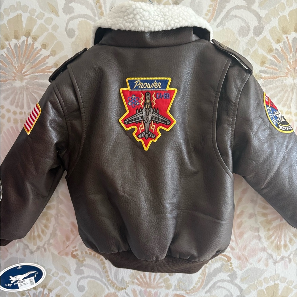 NWT Up and Away Children's Medium-Weight A-2 Bomber Jacket - Picture 7 of 9